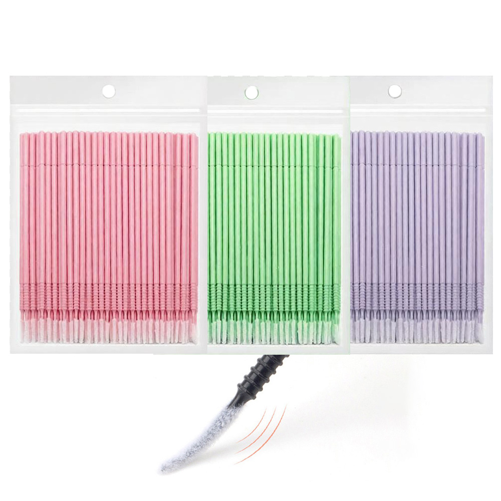 Eyelash Extension Vendor - 500 stuks Wimperverlenging Reinigingswattenstaafjes Lange/Korte Punt