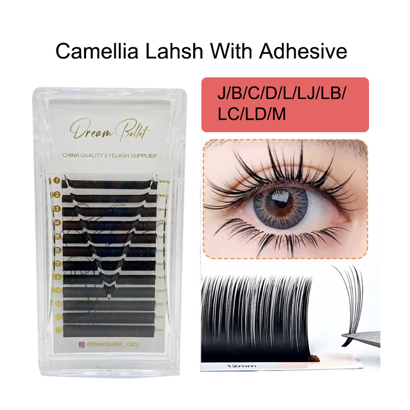 Eyelash Extension C Curl - Dream Ballet Camellia Lashes met Adhesive