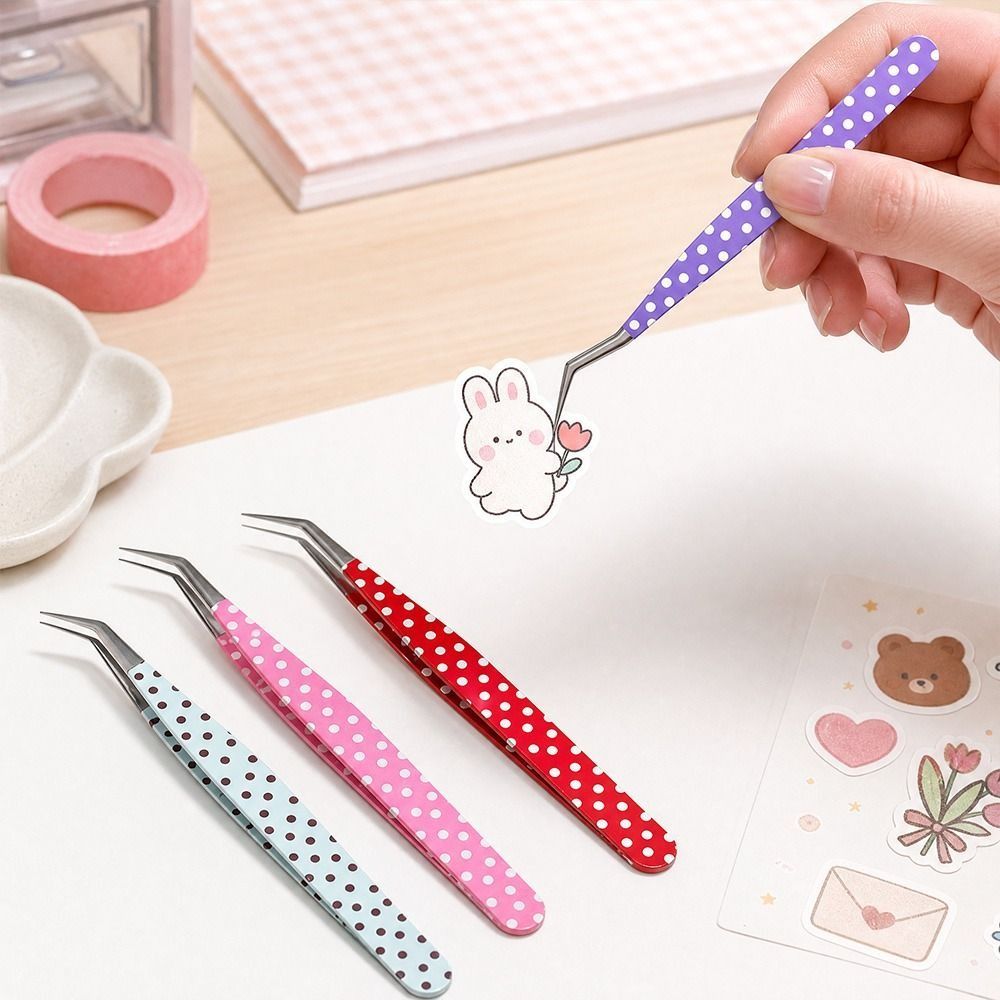 Lash Mapping Sticker - Roestvrijstalen gebogen stickers Pincet Hoge precisie
