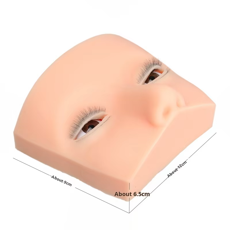 Eyelash Extension Open Eye - 4-laags mannequinhoofd voor wimperverlenging Praktisch siliconen