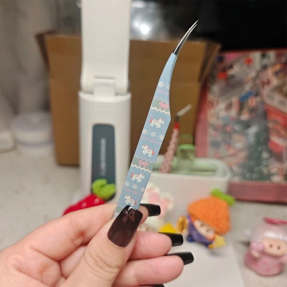 Lash Mapping Sticker - Roestvrijstalen gebogen stickers Pincet Hoge precisie