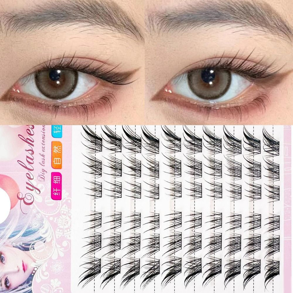 Eyelash Extension C Curl - 3D Cat Eye Clusters Wimpers Natuurlijke