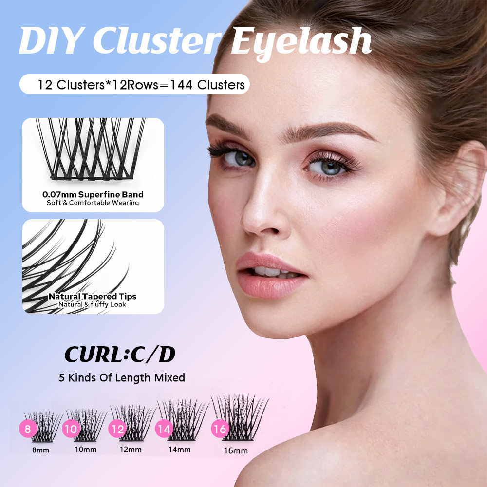 144 Stuks Diy Cluster Gesegmen - Eyelash Extension Remover At Home recensie en prijs
