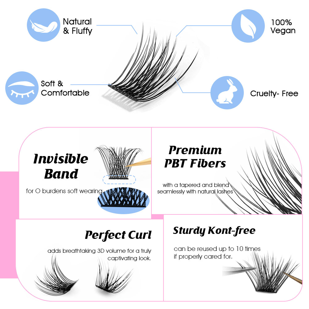 144 Stuks Diy Cluster Gesegmen - Eyelash Extension Remover At Home recensie en prijs