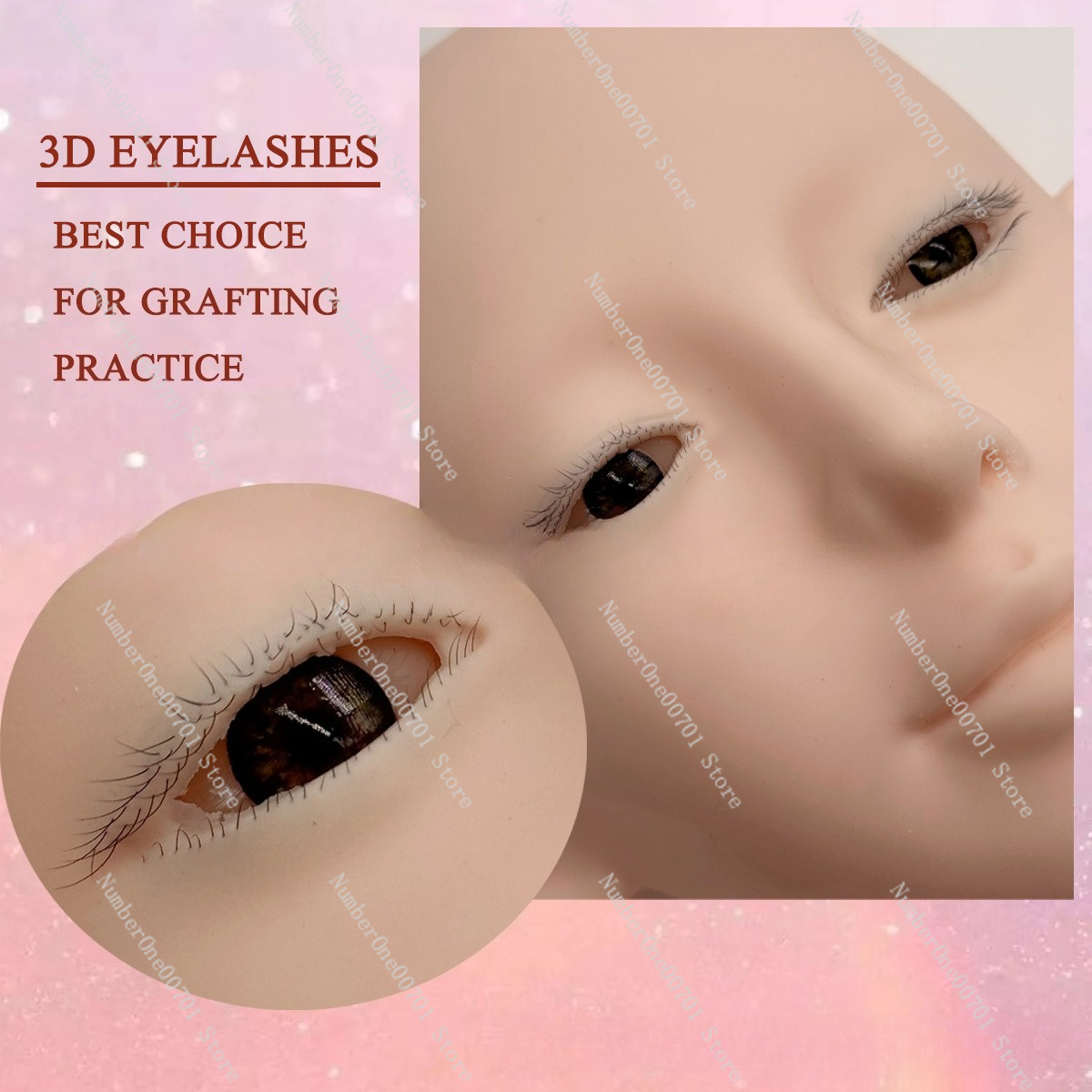 3-laags siliconen mannequinhoo - Eyelash Extension Open Eye recensie en prijs