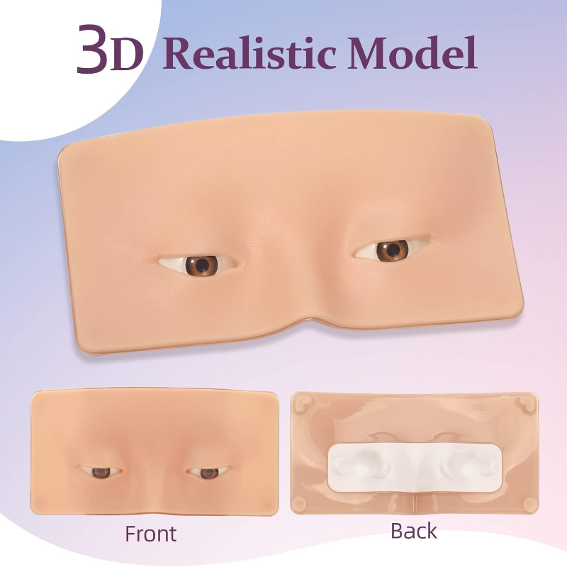 3D siliconen oefenbord voor ge - Eyelash Extension Open Eye recensie en prijs