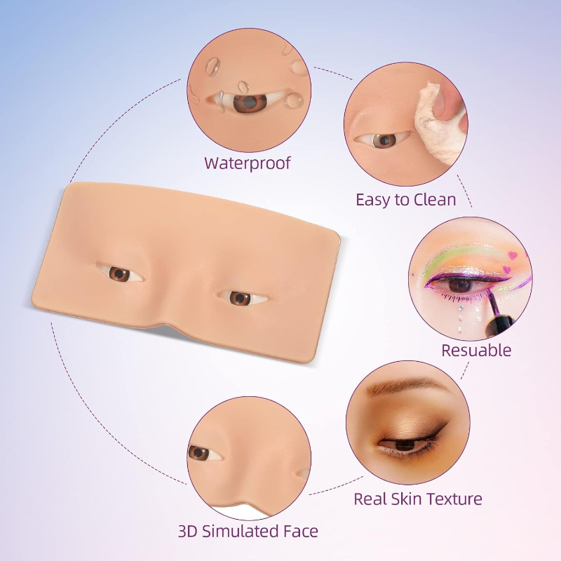 3D siliconen oefenbord voor ge - Eyelash Extension Open Eye recensie en prijs